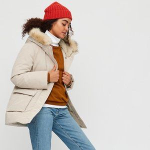 NWT Uniqlo Down Jacket - Natural Beige XS